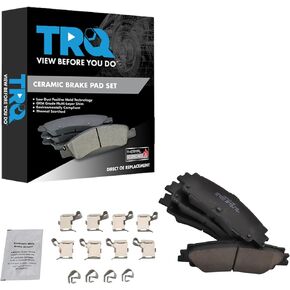TRQ Rear Ceramic Brake Pads Compatible with 2022 Toyota Tundra