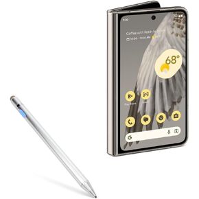 BoxWave Stylus Pen Compatible with Google Pixel Fold - AccuPoint Active Stylus, Electronic Stylus with Ultra Fine Tip for Google Pixel Fold - Metallic Silver