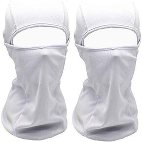 Balaclava Face Mask UV Protection Masks for Cold Weather Ski Sun Hood for Men Women Motorcycle Cycling Tactical White (2 Pack)