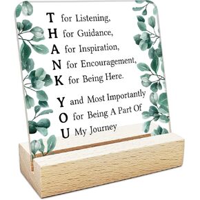 Friend Gifts Motivational Friendship Acrylic Sign Gifts Thank You Friend Gifts Christma Birthday Plaque Gifts Clear Desk Sign Keepsake Acrylic Plaque with Wood Stand for Home Office Decor in Kuwait