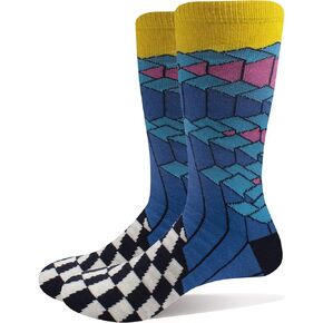 The Strokes Unisex Adult Angles Socks (8, 12) (Yellow/Black/White)