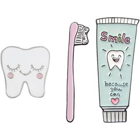 3Pcs Dental Brooches Women's Brooches Pins Enamel Brooch Set Brooch