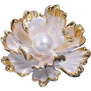 Peony Pearl Flower Brooches Pin Vintage Pearl Floral Brooch Femininity Pearl Brooch Wedding Party Banquet Jewelry for Women