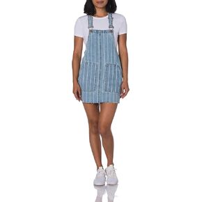 dollhouse Women's Pinstripe Denim Skirtall