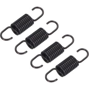MECCANIXITY Microwave Oven Door Spring Universal Latch Spring Aluminum 7MM Compatible for Oven Stove Range Black 4PCS