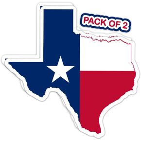 – Texas Flag Sticker – Vinyl Sticker for Car, Truck, and Van– Indoor and Outdoor Use for Laptop – Waterproof Decal for Mobile and Water Bottle – Removable Window Decal - Imp – 25