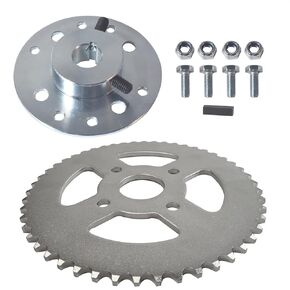 Steel Go Kart Sprocket Hub for 3/4" Bore & 3/16" Keyway Hardware with 40 41 420 Chain 50T Drive Sprocket Kit for Predator 212cc 196cc 6.5hp Drift Trike Heavy Duty Go Kart Cart Parts Racing