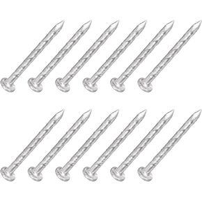 Fence Deck Nails (27mmx2mm) 100Pcs, 304 Stainless Steel Spiral Shank Deck Nail - for House Repairing, Wall, Floor, Silver