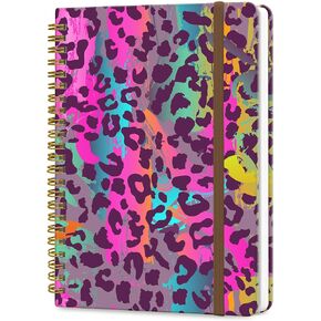 Spiral Journal Notebook, A5 Cute Notebooks for Women Men, College Ruled Hardcover Notebook for Work & Note Taking, 60 Pages Double-Wire Journals for Writing, Cute Cats