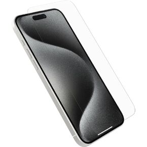 OtterBox iPhone 15 Pro MAX (Only) Premium Glass, antimicrobial, anti-scratch protection, shatter Resistant, crystal clarity (ships in polybag, ideal for business customers)