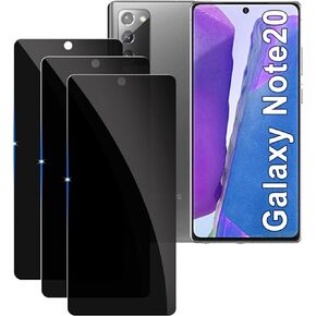 Lyphpe【3 Pack Privacy Screen Protector for samsung galaxy Note20 9H Tempered Glass Anti-Spy Private Film Compatible for Samsung Note20 Case Friendly