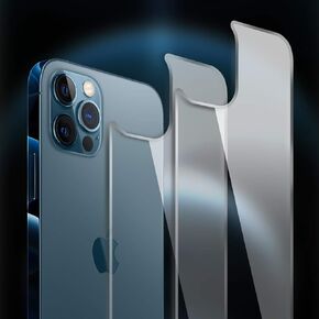واقي زجاجي خلفي لهاتف iPhone 12 Pro Max [عبوة من قطعتين]، واقي شاشة خلفي لهاتف iPhone 12 Pro Max زجاج مقسى خلفي عالي الوضوح متوافق مع iPhone 12 Pro Max (6.7 بوصة)