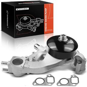A-Premium Engine Water Pump W/Gasket - OHV 8Cyl 4.8 5.3 6.0 6.2L - for# 19253263 - Compatible with Chevy, GMC, Cadillac & GM Vehicles - Silverado, Envoy, Savana, Yukon, Escalade, Canyon, H2 & More