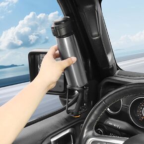 Hoolcar Door Cup Holder Compatible with Jeep Wrangler JL JLU &Gladiator JT 2018-2024, Interior Accessories, Left Side