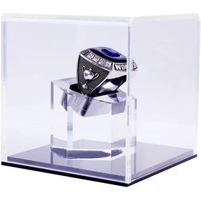 Championship Ring Box Case 1 Slot Hole | Baseball Ring Display Box | Softball Ring Box | Football Ring Case | Sport Ring Display Box | High School Ring Display Box (YA-1)