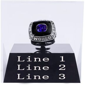 Championship Ring Box Case 1 Slot Hole | Baseball Ring Display Box | Softball Ring Box | Football Ring Case | Sport Ring Display Box | High School Ring Display Box (YA-1)
