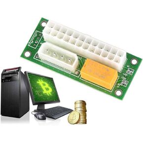Power Supply Adapter Connector Dual Triple Relay Link Multiple Add2PSU (ATX 24Pin to Molex 4Pin)