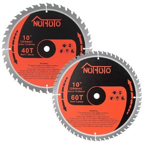3 Pack 7-1/4 Inch 24T&40T&60T Circular Saw Blade, Saw Blade Arbor Size 5/8-inch, TCT ATB for Cutting Wood, Plastic, PVC, Acrylic, Aluminum