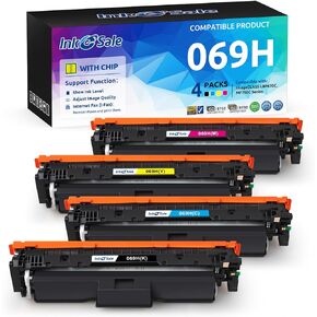 INK E-SALE 069H High Yield Compatible Toner Cartridge Replacement for Canon 069H CRG069H 069 with Chip for Canon ImageClass MF750C LBP673Cdw MF753Cdw MF751Cdw Adjust Image Quality and Fax Function