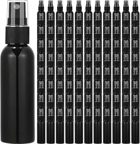Tanlade 100 Pcs 2oz Small Spray Bottles Refillable Mini Spritzer Clear Empty Plastic Spritz Bottle Refillable Reusable Travel Size Mist Bottle Sprayer for Travel Cleaning Perfume Liquid (Black) in Kuwait