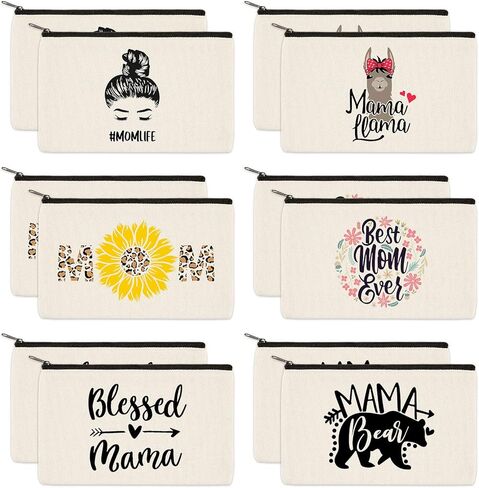 حقيبة مكياج هدية للمعلم من باربي، 12 قطعة من حقيبة مستحضرات التجميل القماشية بسحاب، حقيبة أدوات الزينة، هدايا تقدير للمعلمين in Kuwait