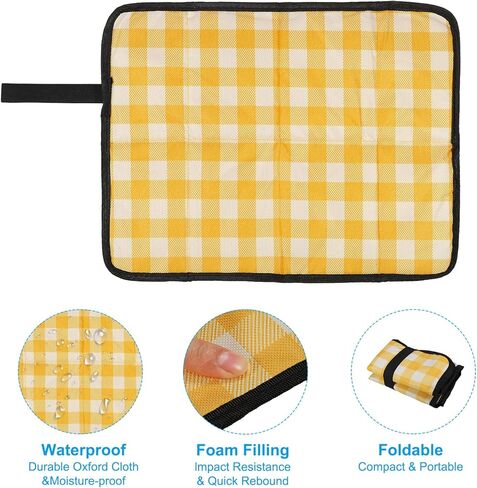 PATIKIL Outdoor Sitting Mat, Waterproof Oxford Cloth Seat Cushion, Folding Foam Mini Camping Seat for Picnic Camping Hiking Beach in Saudi Arabia