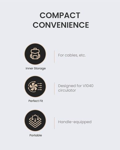 حافظة مروحة Claymore V1040 (بني) - حقيبة مروحة محمولة من القماش، حقيبة للتخييم والأنشطة الخارجية. حقيبة تخزين واسعة مع سحاب إغلاق ومقبض. in Kuwait