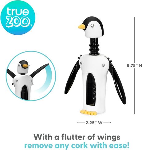 TrueZoo Allie the Black Cat Double Hinged Corkscrew, Novelty Wine Key, Waiters Corkscrew Bottle Opener, Halloween Gifts, 4.25x2.5x1 in Saudi Arabia