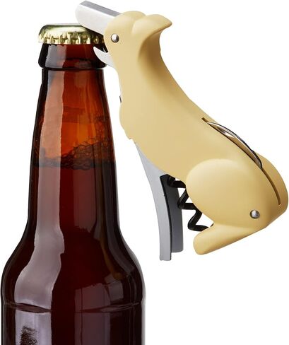 Penguin Gifts Winged Penguin Corkscrew Soft-Touch Wine Bottle Opener Cork مجموعة الإزالة المحمولة للنادل، 8.25 بوصة، متعدد الألوان in Kuwait