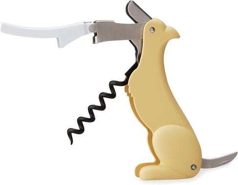 Penguin Gifts Winged Penguin Corkscrew Soft-Touch Wine Bottle Opener Cork مجموعة الإزالة المحمولة للنادل، 8.25 بوصة، متعدد الألوان in Kuwait