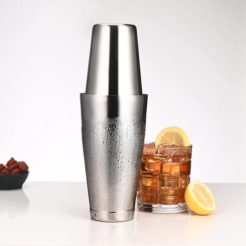 Boston Cocktail Shaker, Bar Bartender Shaking Tins Weighted 28oz Unweighted 18oz for Bartending, Martini Shakers Stainless Steel for Drink | Boston Shaker Set | Silver, by Plat Star in Saudi Arabia