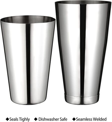 Boston Cocktail Shaker, Bar Bartender Shaking Tins Weighted 28oz Unweighted 18oz for Bartending, Martini Shakers Stainless Steel for Drink | Boston Shaker Set | Silver, by Plat Star in Saudi Arabia