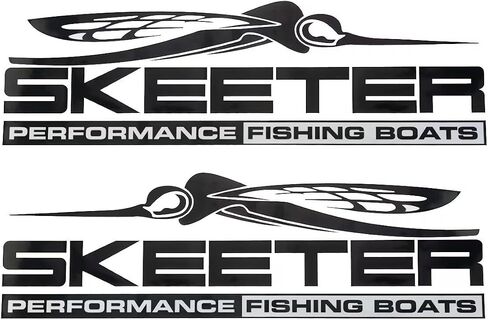 Set of 2 Skeeter Performance Fishing Boats Vinyl Decal Stickers Boat Outboard Motor Suitable for Skeeter in Saudi Arabia