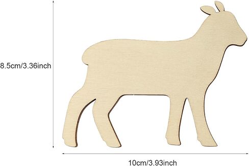 30 Pack 4 Inch Wood Lamb Sheep Cutouts Unfinished Wooden Lamb Sheep Hanging Ornaments DIY Farm Animal Craft Gift Tags for Home Party Decoration Craft Project in Saudi Arabia