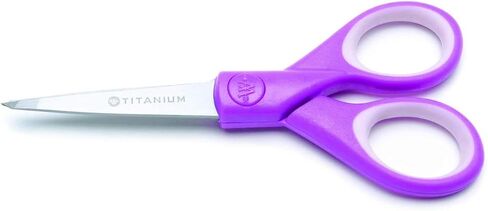 Westcott Titanium Straight Scissor with Microtip, Colors May Vary in Saudi Arabia