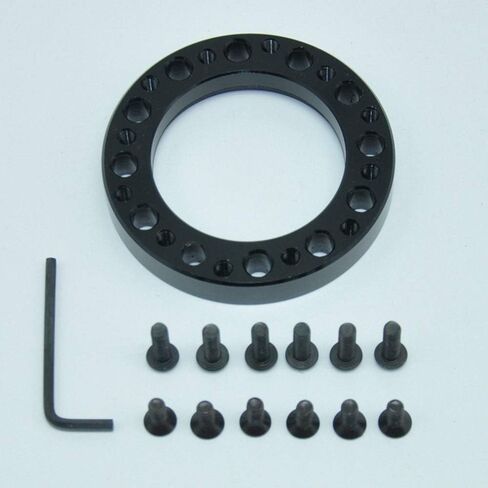 Black Aftermarket Aluminium Steering Wheel Hub Boss Kit steering wheel Adapter Spacer 13mm/0.5inch in Saudi Arabia