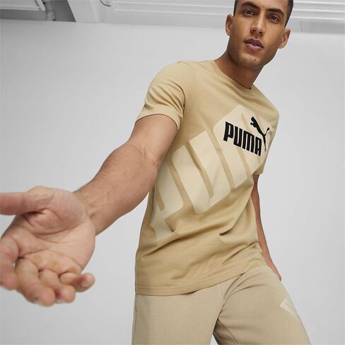 PUMA Mens Village Wear Graphic Crew Neck Short Sleeve Casual Tops Casual - Black in Kuwait