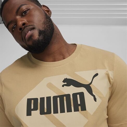 PUMA Mens Village Wear Graphic Crew Neck Short Sleeve Casual Tops Casual - Black in Kuwait