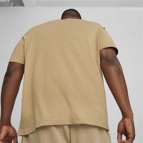 PUMA Mens Village Wear Graphic Crew Neck Short Sleeve Casual Tops Casual - Black in Kuwait