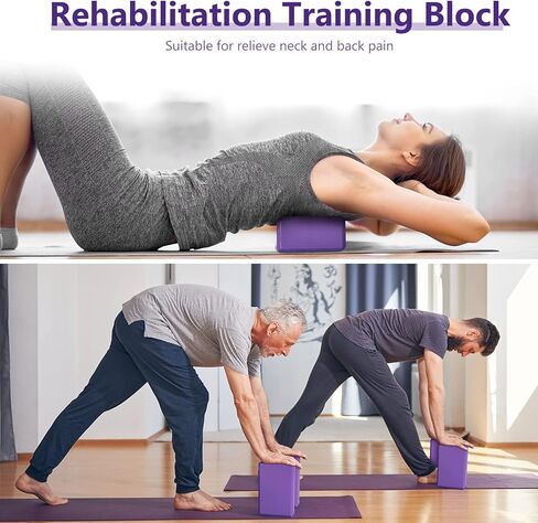 20 Pcs Yoga Blocks Bulk Eva Foam Exercise Brick Purple Non Slip Gymnastic Blocks Soft High Density Dance Blocks for Girls Women Toning Meditation Stretching Yoga Pilates Accessories in Saudi Arabia