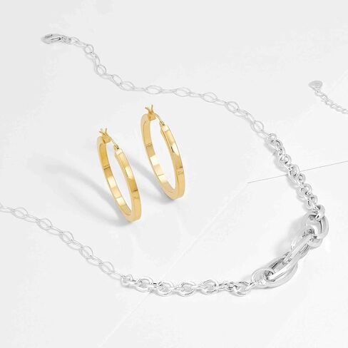 Silpada 'Rise and Shine' Tube Hoop Earrings in Kuwait