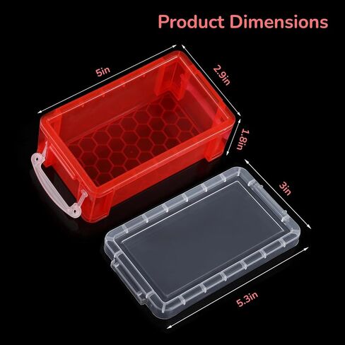 6 Pcs Mini Plastic Boxes, Small Clear Storage Containers with Locking Lids, Clear Plastic Organizers for Crafts, Stationery, Jewelry, Sewing, Multipurpose Cases for Accessories in Kuwait