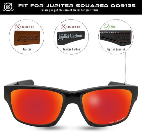 عدسات بديلة لنظارات Oakley Jupiter Squared OO9135 الشمسية المستقطبة - 3 أزواج in Saudi Arabia