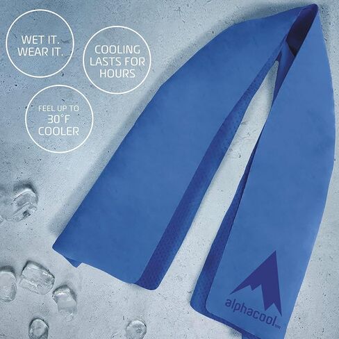 PVA Cooling Towel for Men and Women – Soft Absorbent Instant Relief Cool Towels for Hot Outdoors Sports Workout Fitness Gym Yoga – 29.5" x 13" in Saudi Arabia