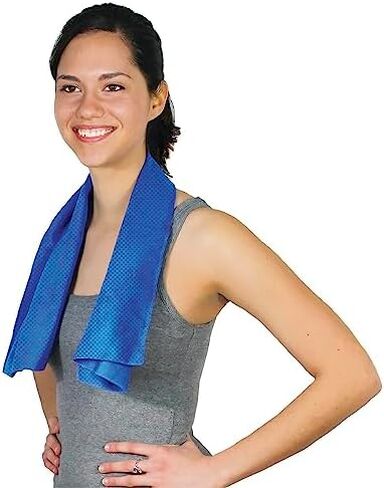 PVA Cooling Towel for Men and Women – Soft Absorbent Instant Relief Cool Towels for Hot Outdoors Sports Workout Fitness Gym Yoga – 29.5" x 13" in Saudi Arabia