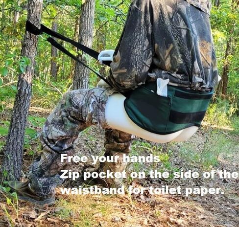 Outdoor Portable Toilet for Camping - Hands-Free, Durable & Versatile - Perfect for Hiking, Travel, Fishing, Hunting Camping - Easy to Use!, Green in Saudi Arabia