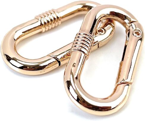 10 Pcs Spring Buckles Carabiner Clips Oval Rings Connector for Keychain Bag Purse Jewelry Making in Saudi Arabia