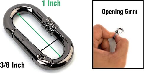 10 Pcs Spring Buckles Carabiner Clips Oval Rings Connector for Keychain Bag Purse Jewelry Making in Saudi Arabia