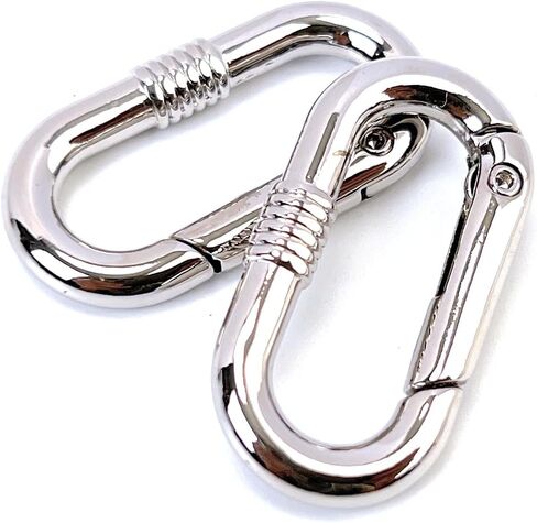 10 Pcs Spring Buckles Carabiner Clips Oval Rings Connector for Keychain Bag Purse Jewelry Making in Saudi Arabia