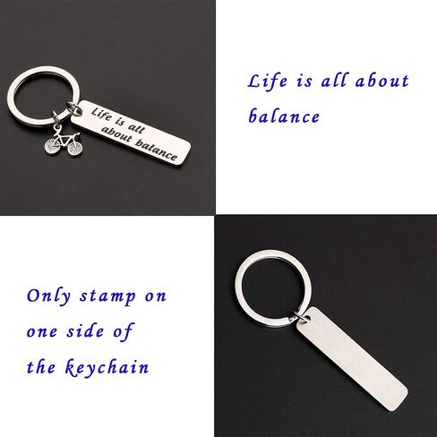 CENWA Cycling Gift Bicycle Gift Idea Life Balanced Jewelry Life is All About Balance Keychain Gift for Biker Cyclists Gift in Saudi Arabia